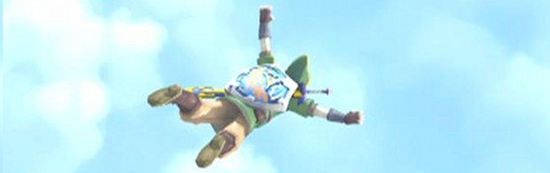 In common with a certain bowl of petunias, Link's only thought as he plummeted towards the ground was "oh no, not again".