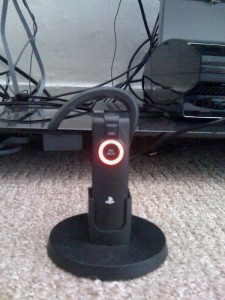 Headset in stand