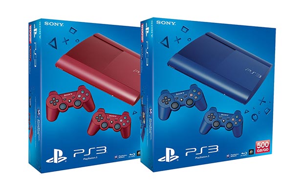 red and blue ps3s