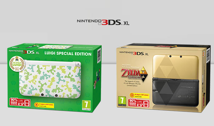 Luigi & Zelda 3DSXLs Announced