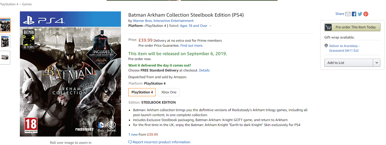 UPDATE]Amazon lists Batman Arkham Collection with a release date for  September | TheSixthAxis