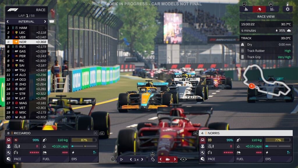 F1 Manager 22 Race Screenshot