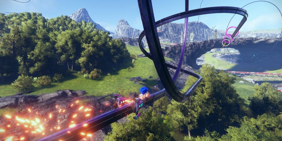 Sonic Frontiers Grind Rail Gameplay