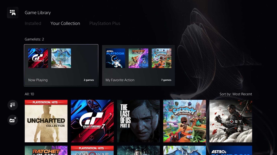 PS5 Folders Gamelists