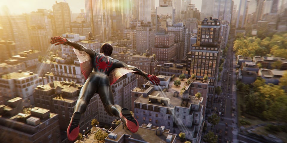 Spider-Man 2 wingsuit