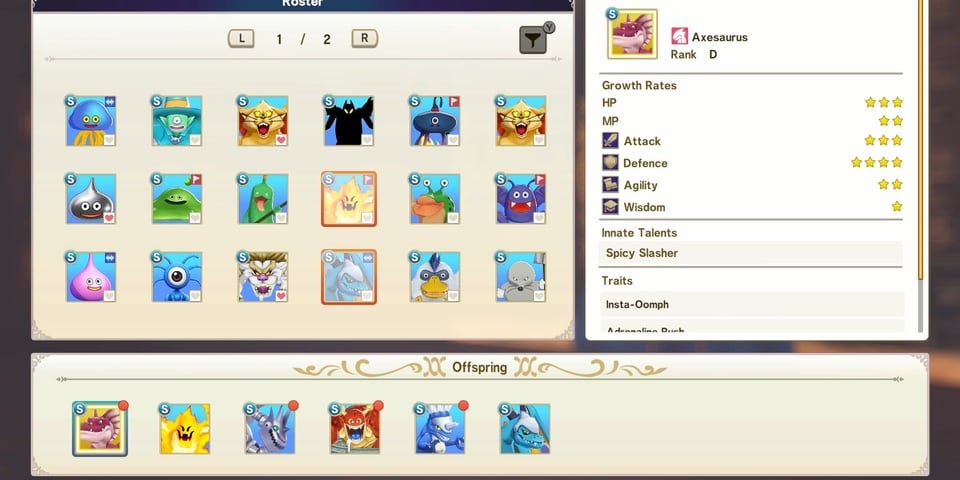 Dragon Quest Monsters: The Dark Prince synthesis
