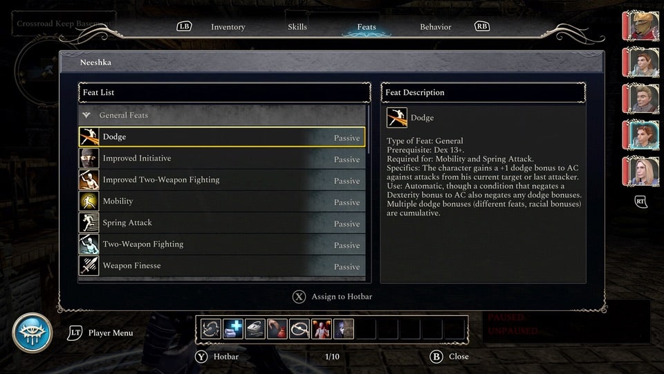 Neverwinter Nights 2 Enhanced Edition new controller menus