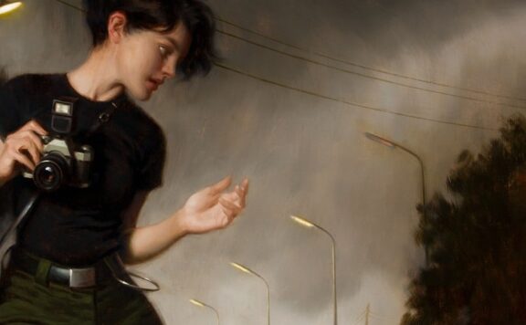 Heartworm keyart header – Sam posing with a camera