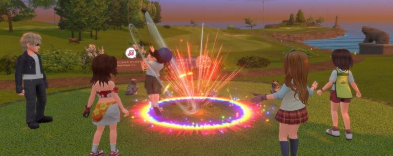 Everybody's Golf Hot Shots nice shot header