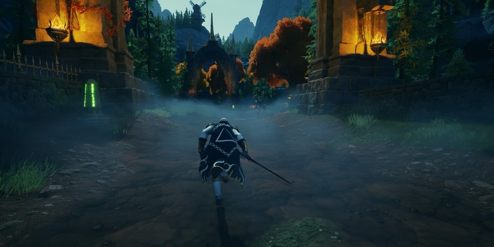 Deadhaus Sonata running through environment