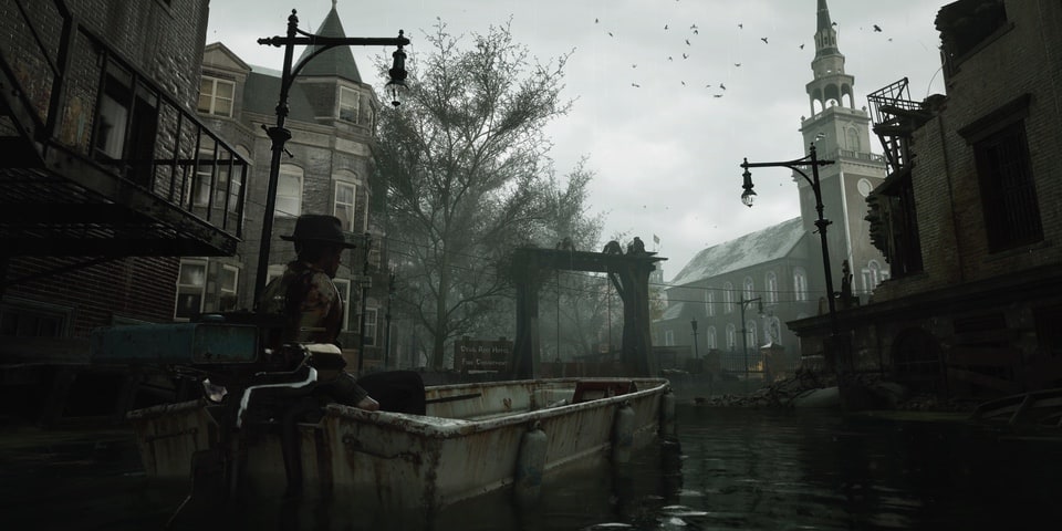 The Sinking City 2 Stygian exploring Arkham on boat