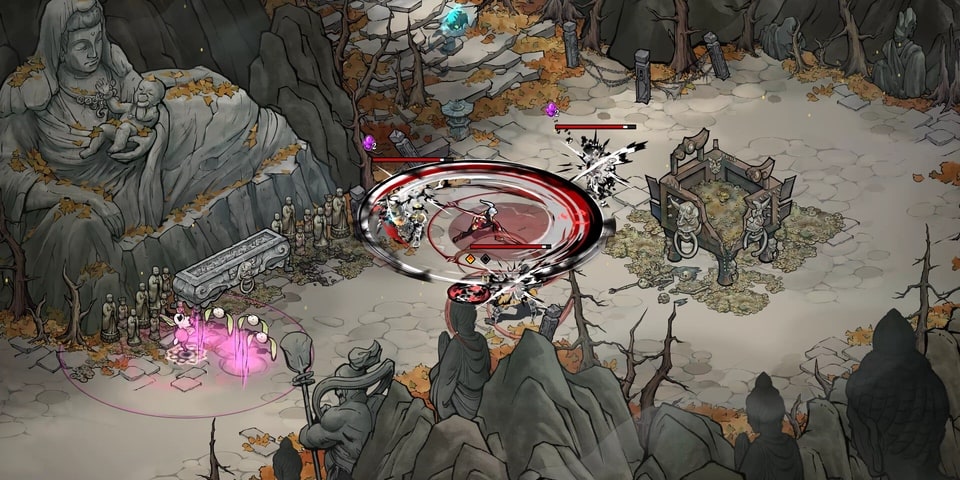 Realm of Ink Fox roguelite combat