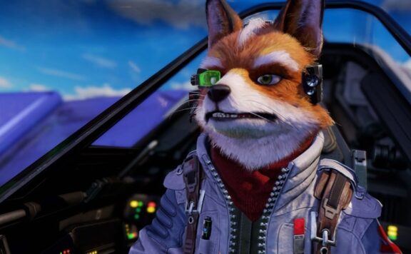 Star Fox cockpit cutscene header