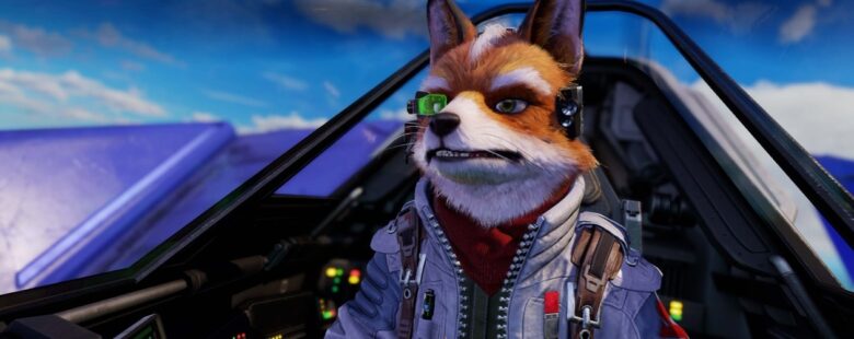 Star Fox cockpit cutscene header