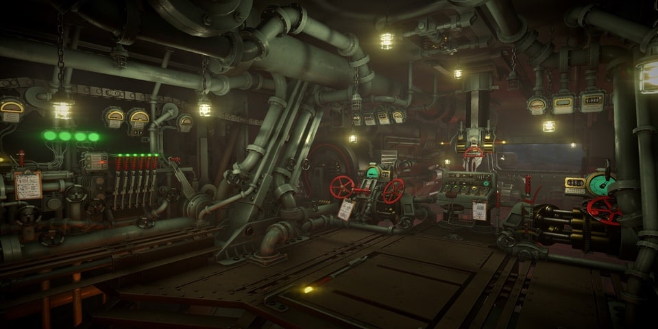 Iron Nest dieselpunk turret interior