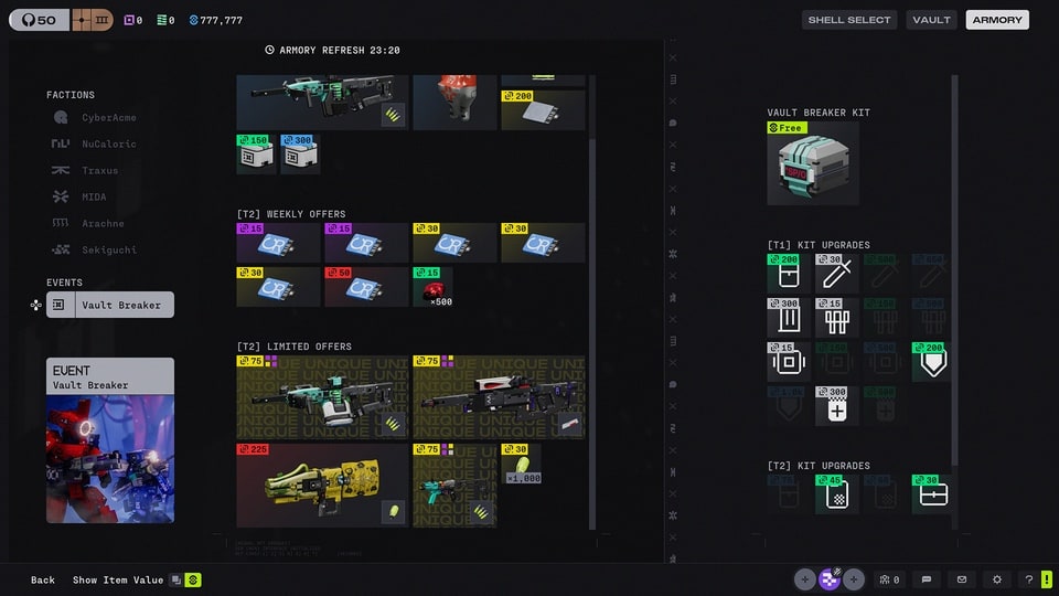 Marathon vault Breaker Armory