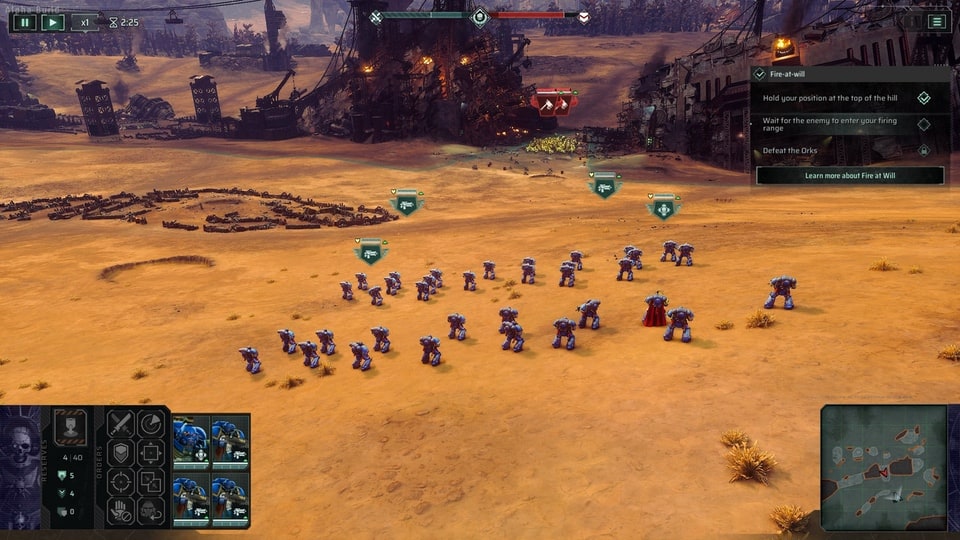 Total War Warhammer 40K tutorial battle
