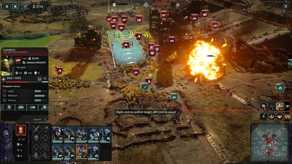 Total War Warhammer 40K Space Marines vs. Orks