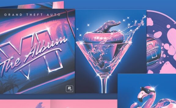 GTA 6 The Album physical vinyl and CD release header