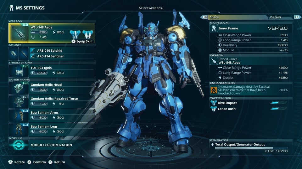 Gundam Rogue Orbit - customisation