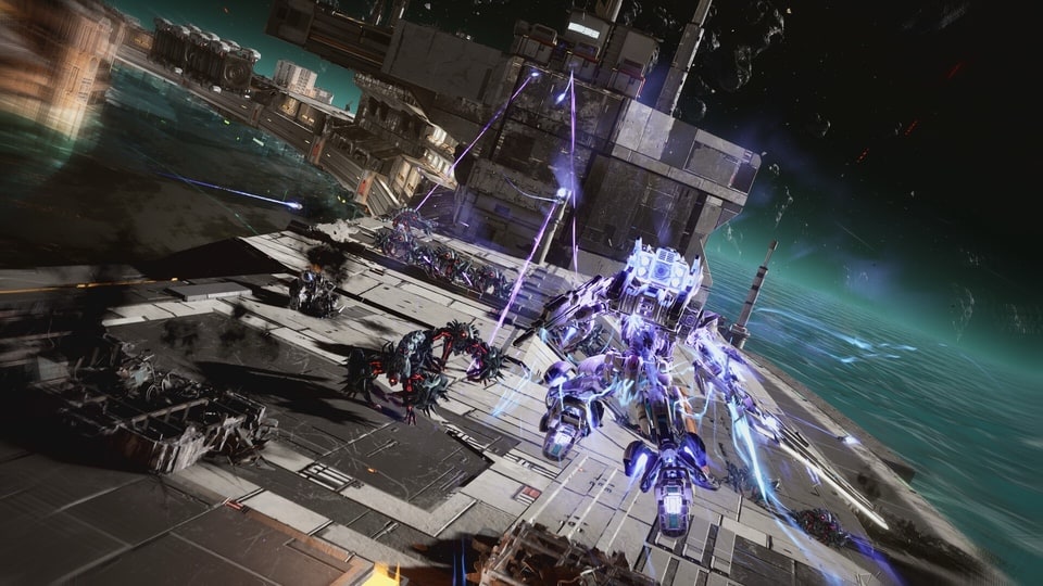 Gundam Rogue Orbit - space station battle