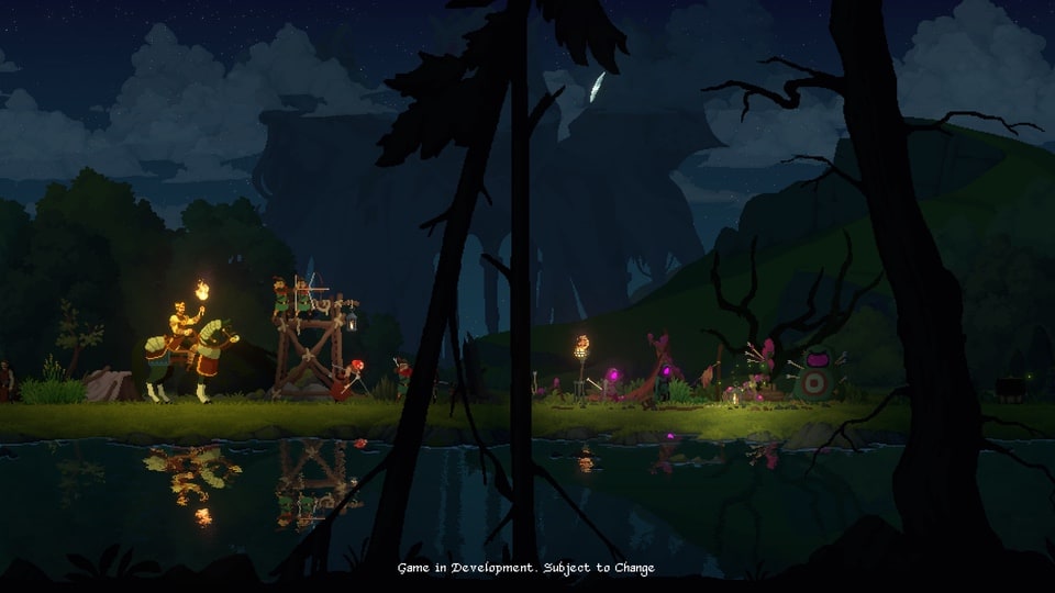 Kingdom III: Rising Realms nighttime defence