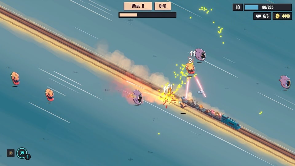 Endless Rails train roguelite bullet heaven